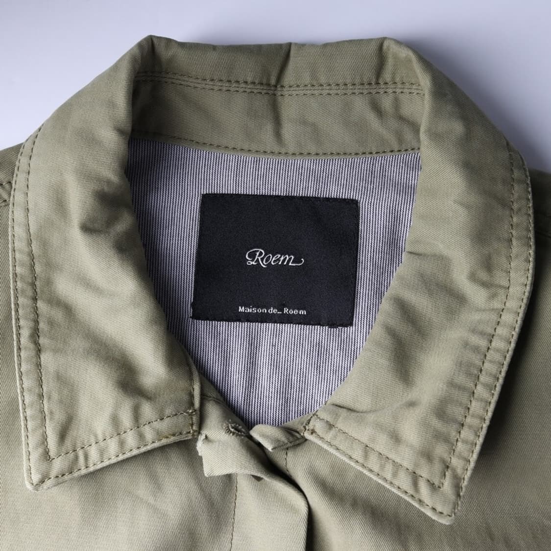 로엠 카키 코튼 워크웨어 셔츠 자켓 상품이미지5