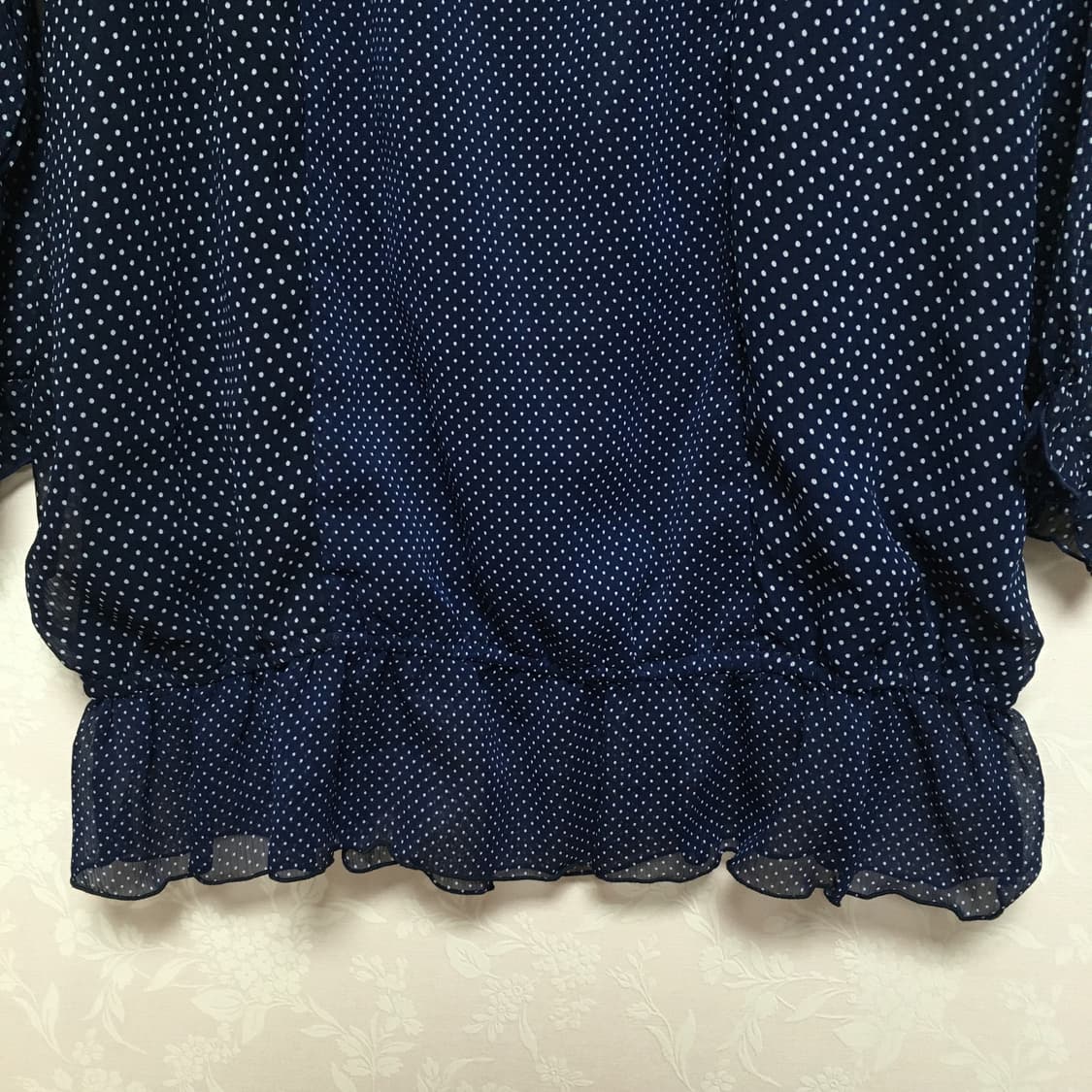 네이비 도트 블라우스 상품이미지4