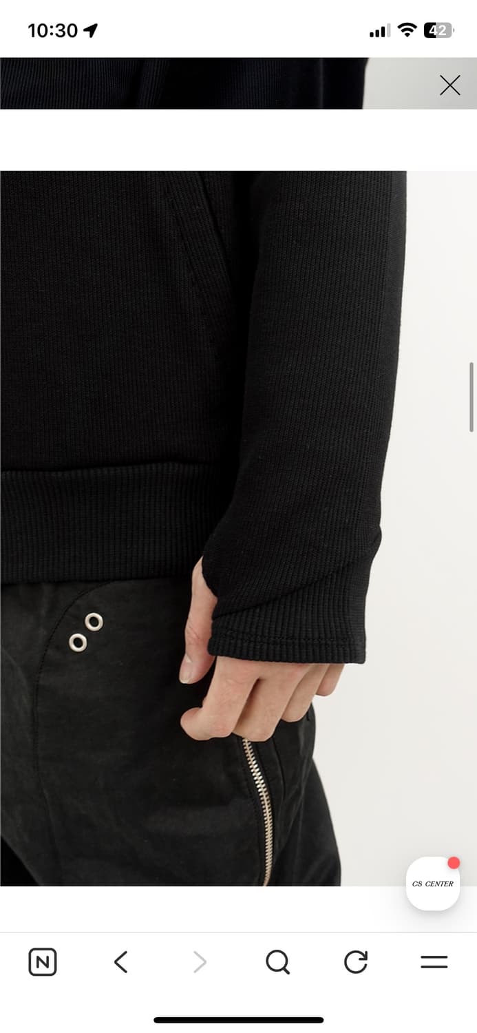 PANNEL KNIT ZIP UP (BLACK) 상품이미지3
