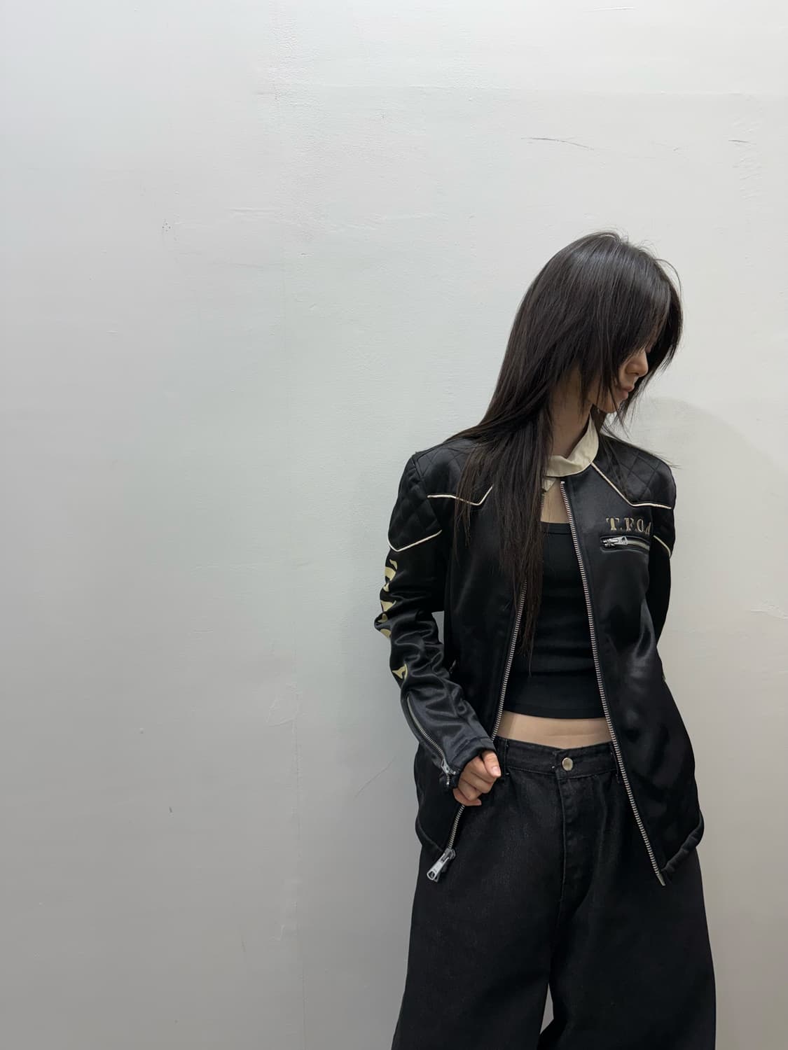 밴슨 X TFOA 투웨이 지퍼 바이커 자켓 상품이미지4