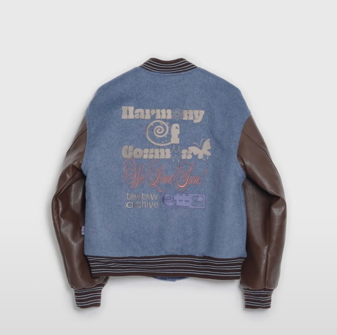 토우토우아카이브 그랜파스 바시티자켓 블루&월넛 상품이미지2