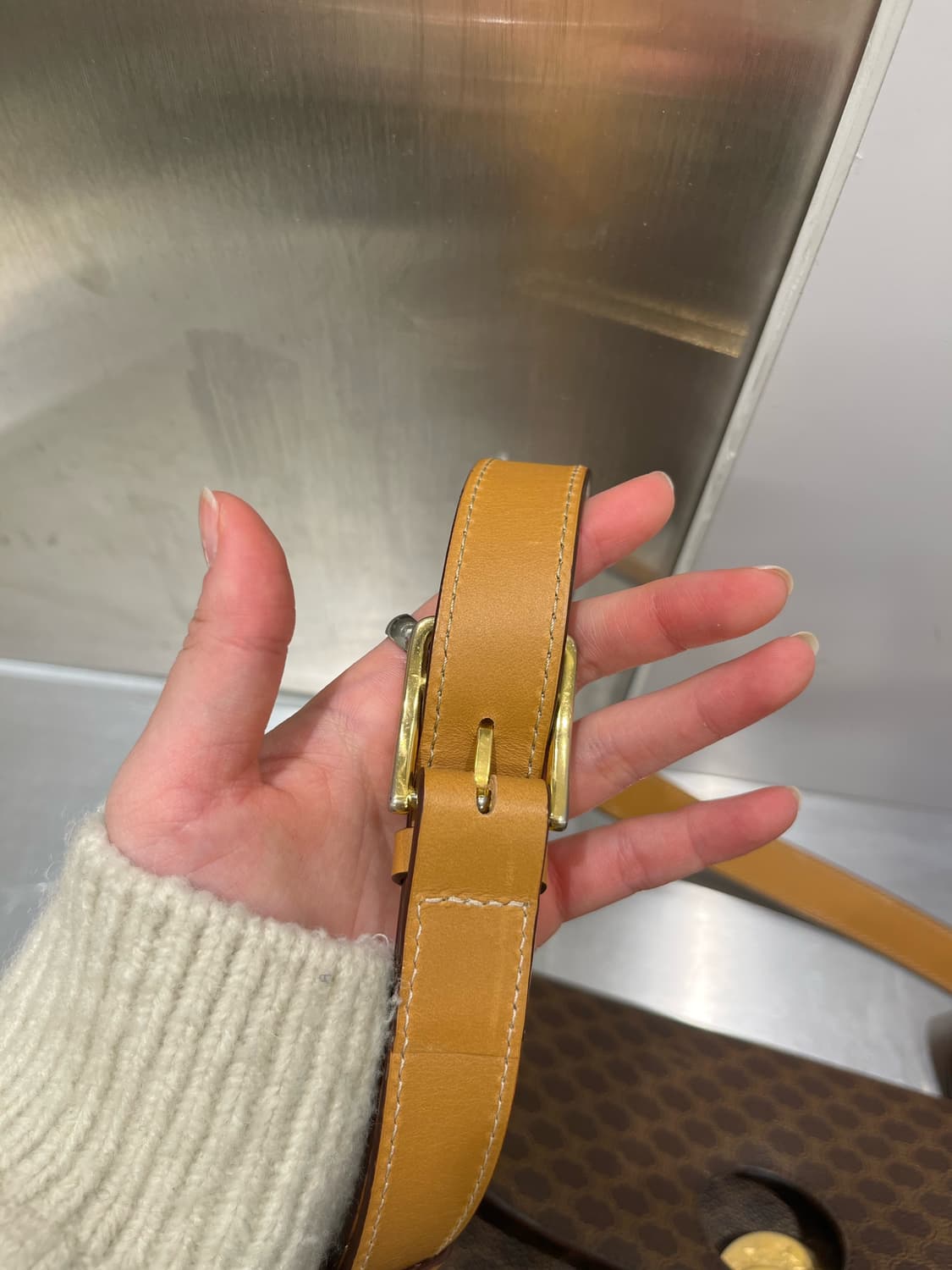 [정품] 셀린느마카담 스타볼 금장 숄더백 (리엔빈티지 구매) 상품이미지2