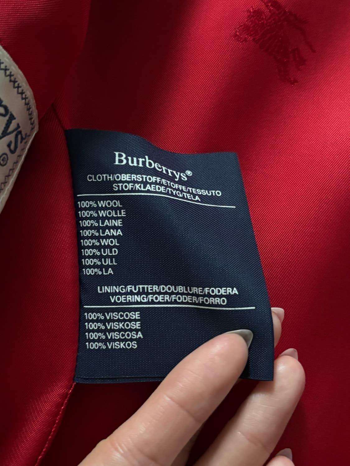 Burberry 버버리 레드컬러 금장버튼 울 더블 블레이저 상품이미지8