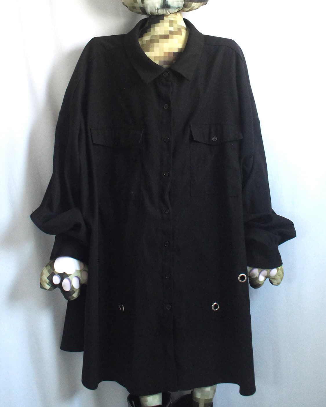 Oversized eyelet point utility shirt 상품이미지4