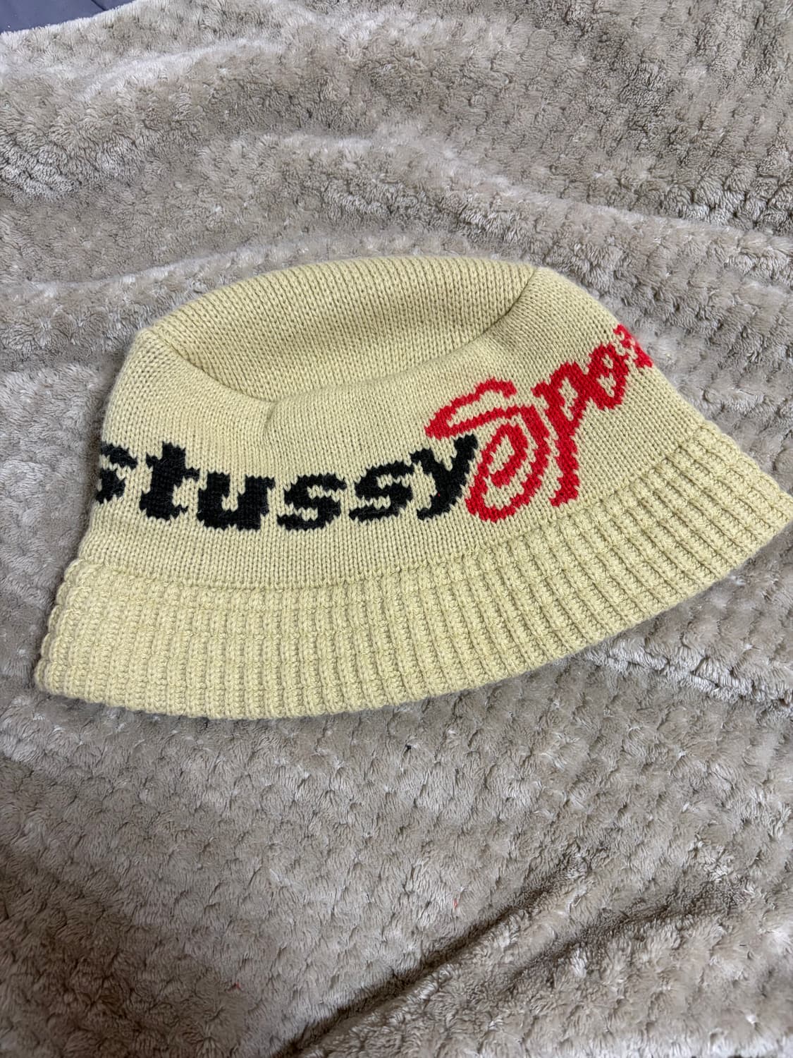 스투시 스포츠 니트 버킷햇 카키 상품이미지1