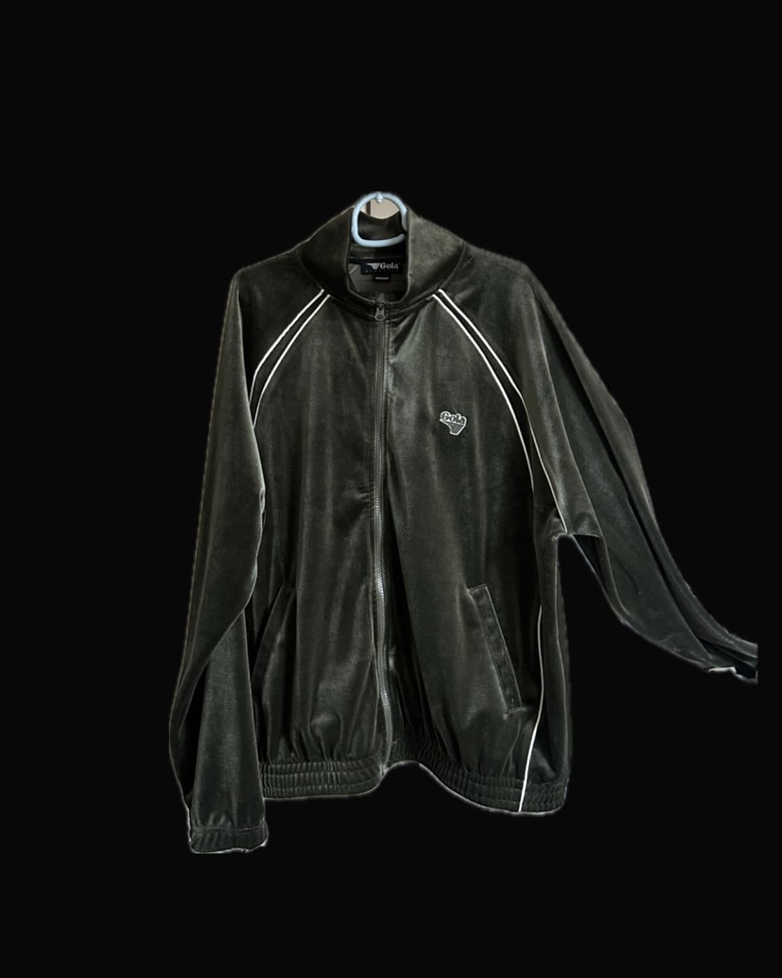 원더플레이스 골라 벨벳 집업 카키 M 남여공용 Gola velvet 상품이미지2