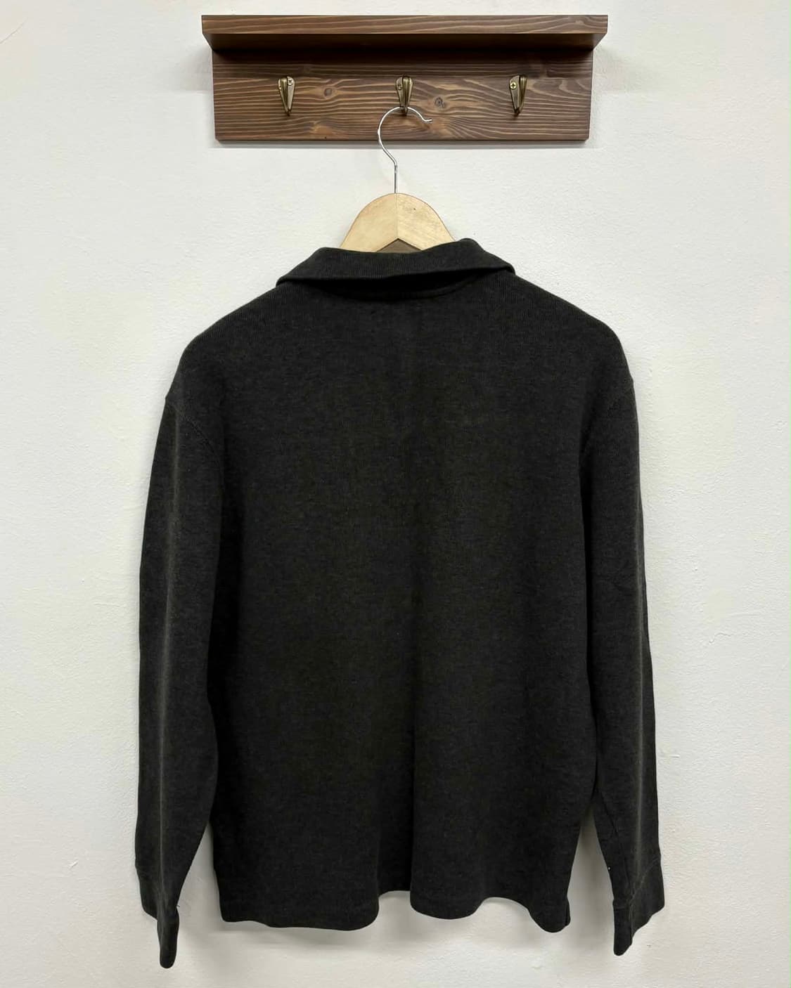 [L] 폴로 랄프로렌 차콜 그레이 하프 집업 니트 상품이미지2