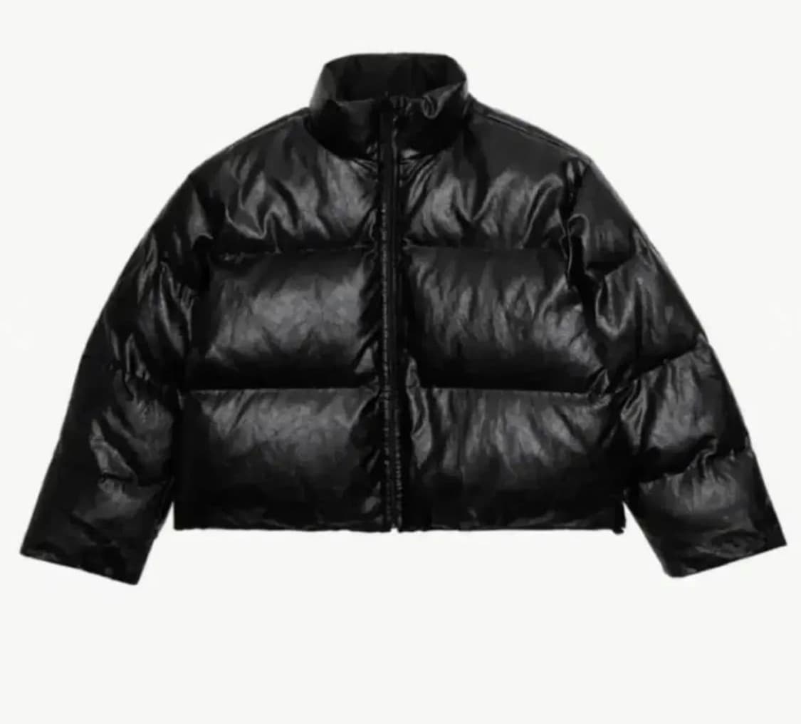 [M]아모멘토 비건 레더 리버서블 패딩 상품이미지1