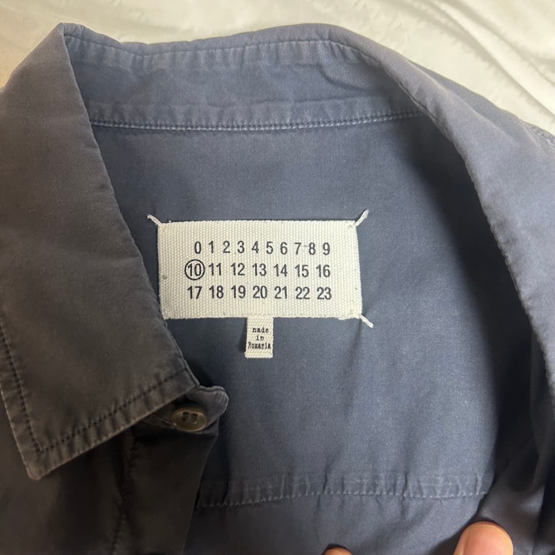 maison margiela 15ss stitch shirt navy 상품이미지3