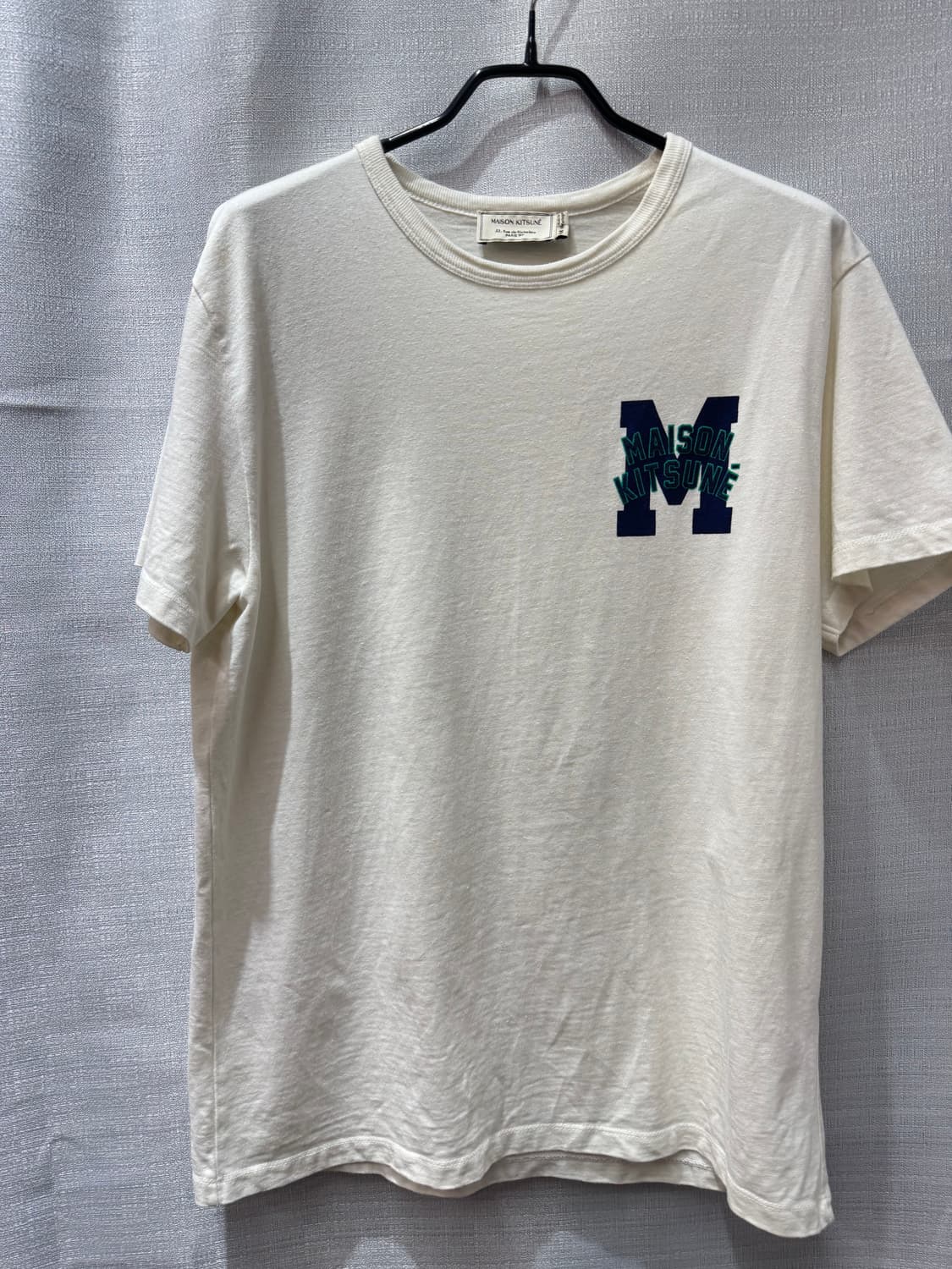 메종키츠네 바시티 M로고 코튼/린넨 반팔티 M(M) 남여공용 상품이미지1