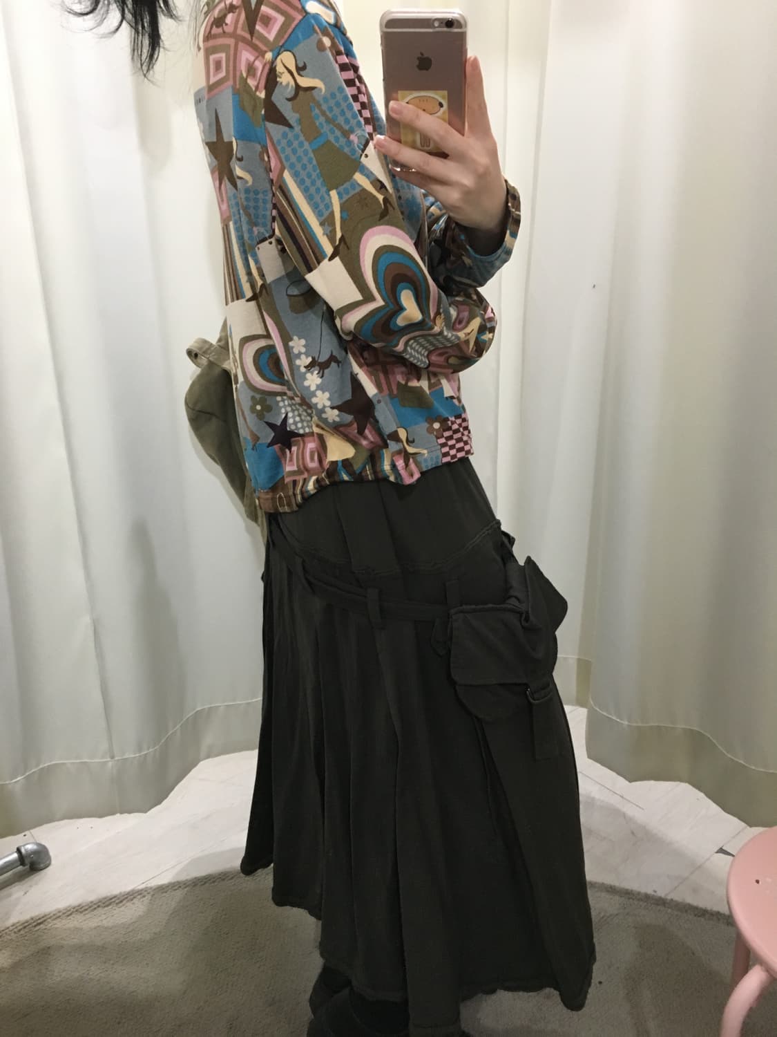 Retro graphic print top 상품이미지5