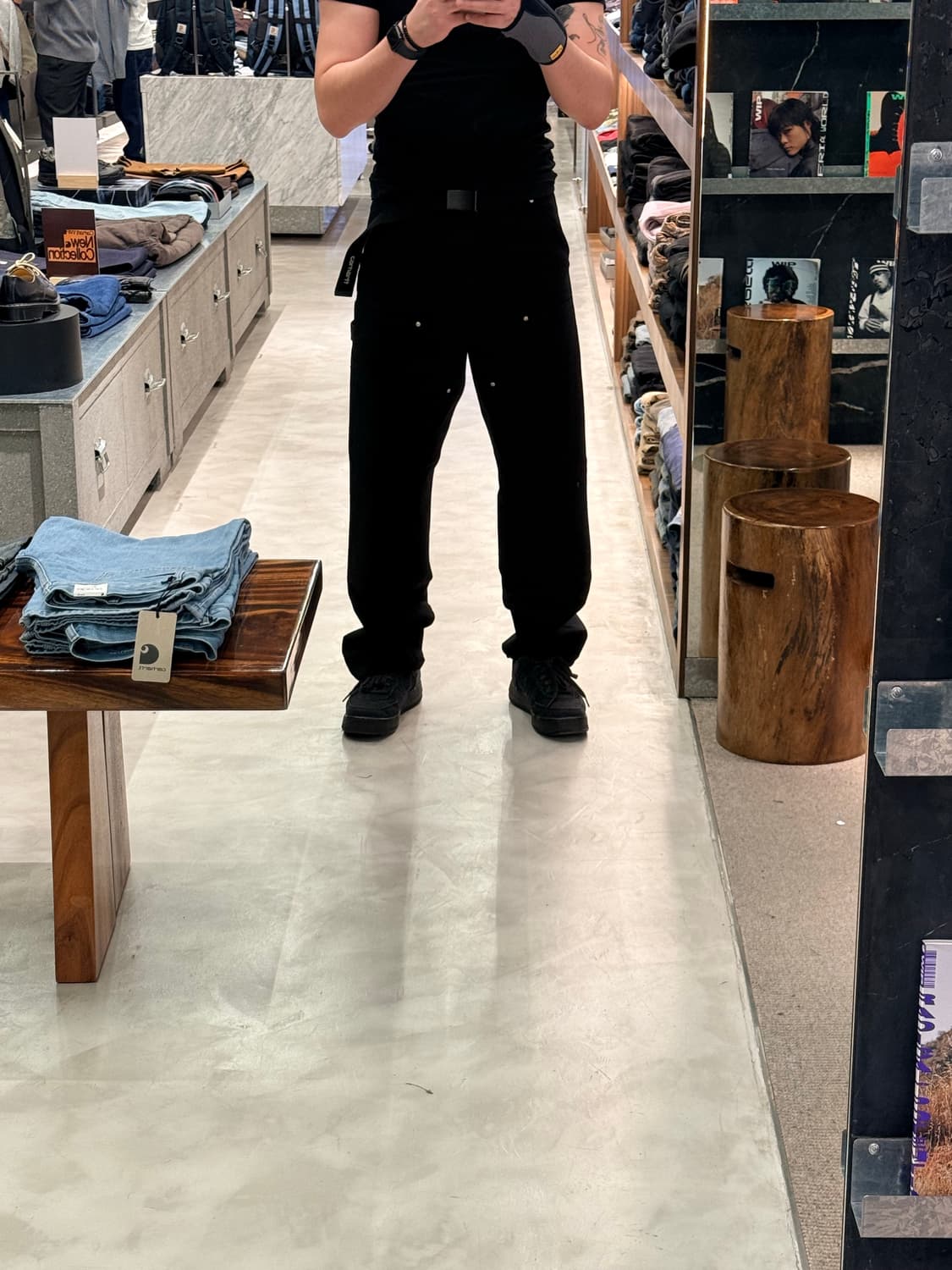 칼하트 wip 더블니 블랙 린스드 33x32 상품이미지1