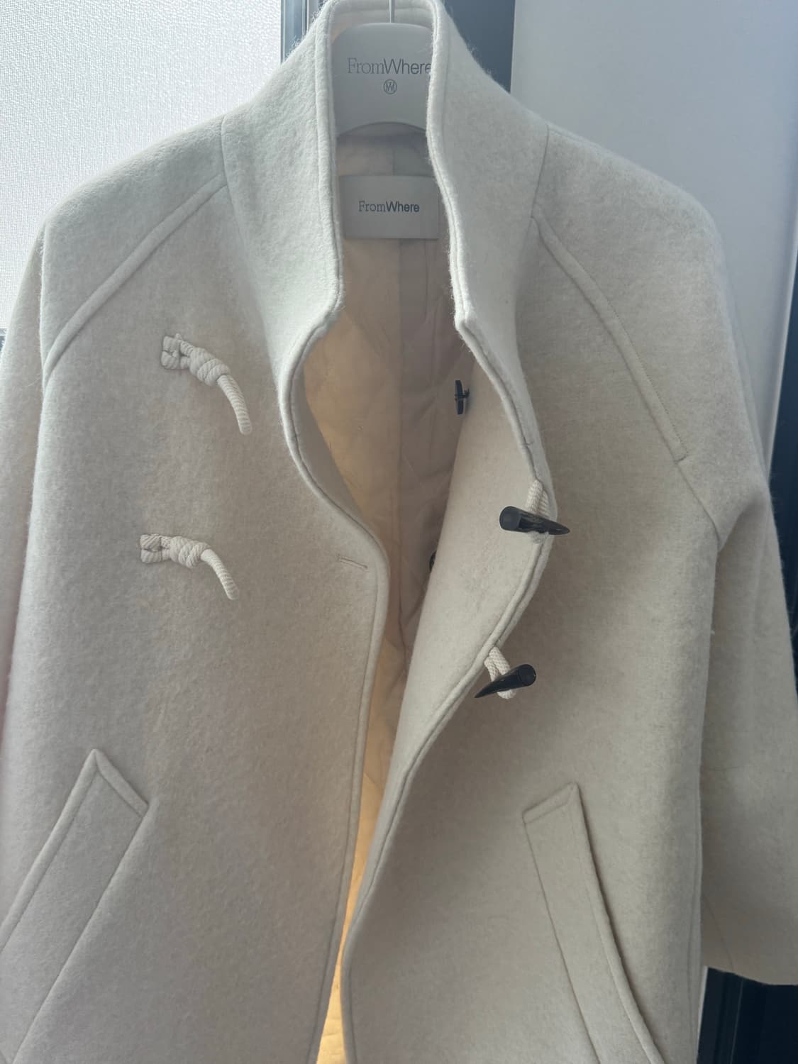 프롬웨얼 울 더프 하프코트 아이보리 상품이미지10