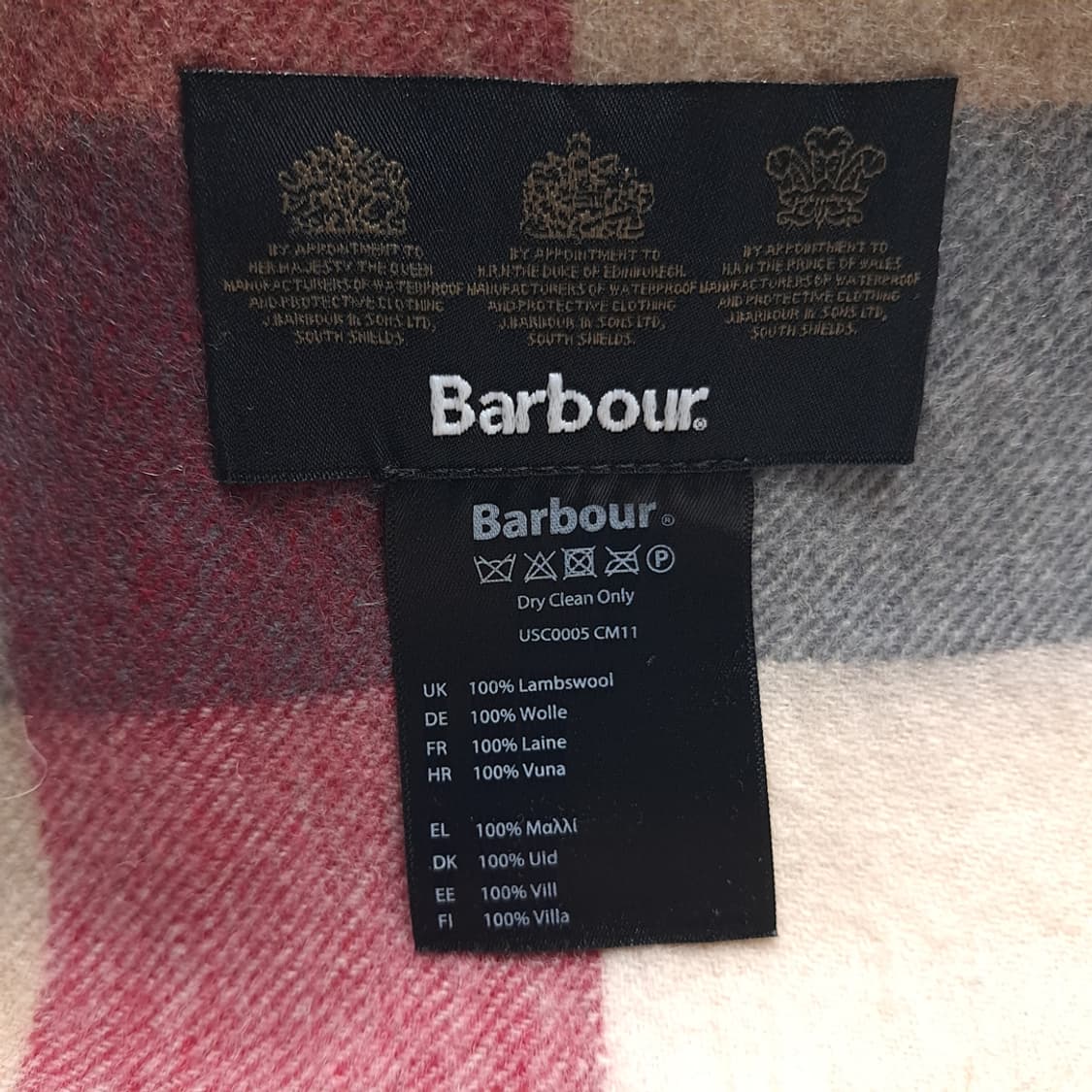 MX660 바버 램스울 체크 레드 머플러목도리 상품이미지5