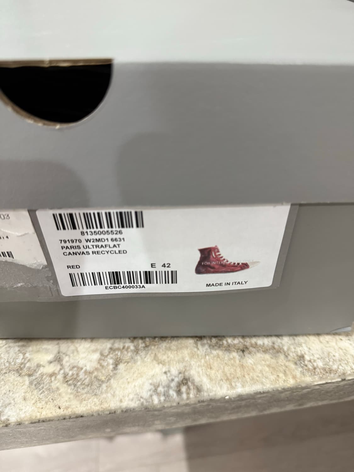 [42] 발렌시아가 울트라 플랫 하이탑 레드 상품이미지3
