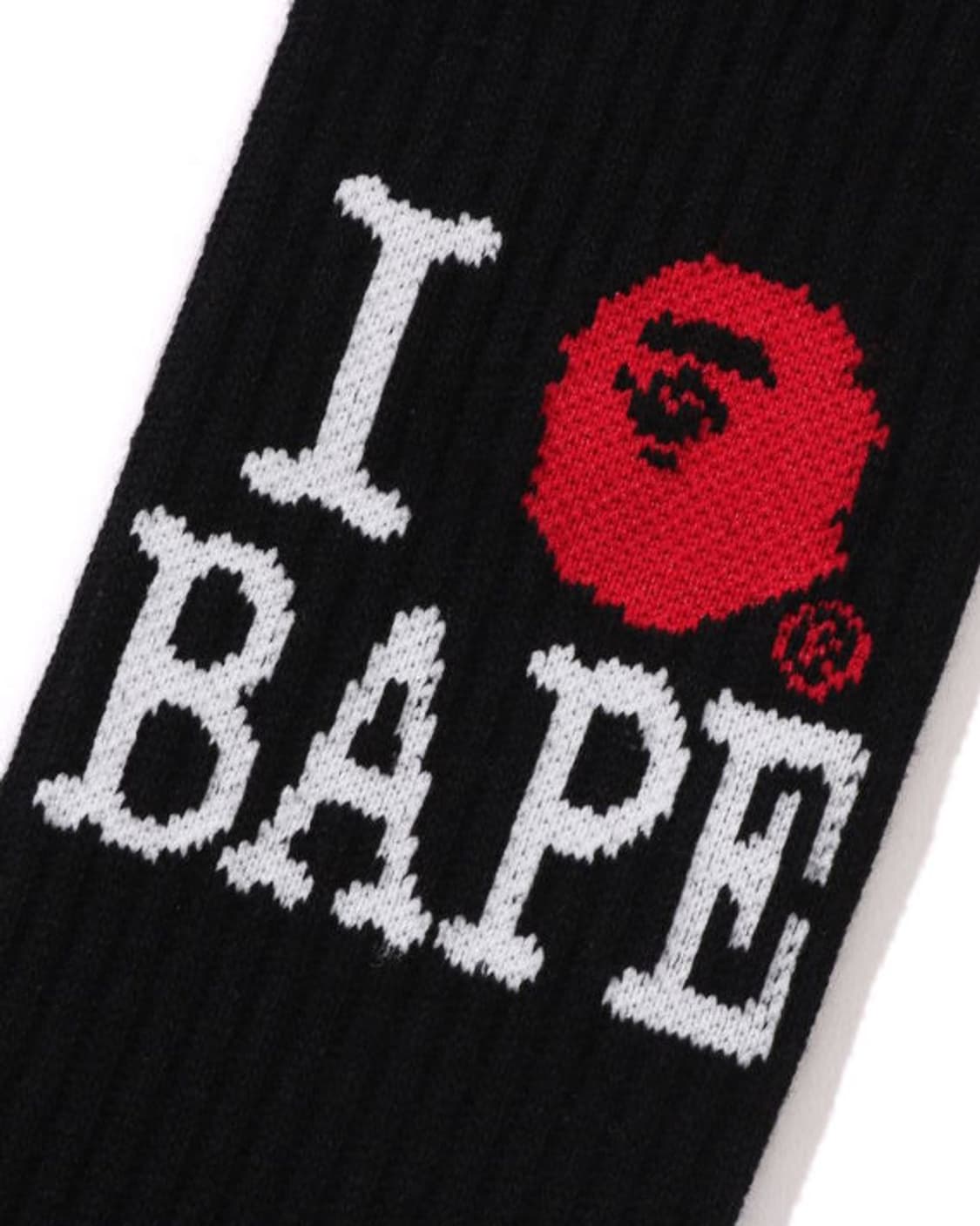 베이프 아이 러브 베이프 I Love bape 양말 블랙 상품이미지2