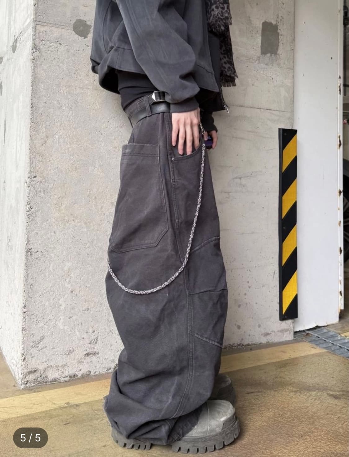 [L]MJD 엠제이디 canvas 3D 니 팬츠 차콜 상품이미지3