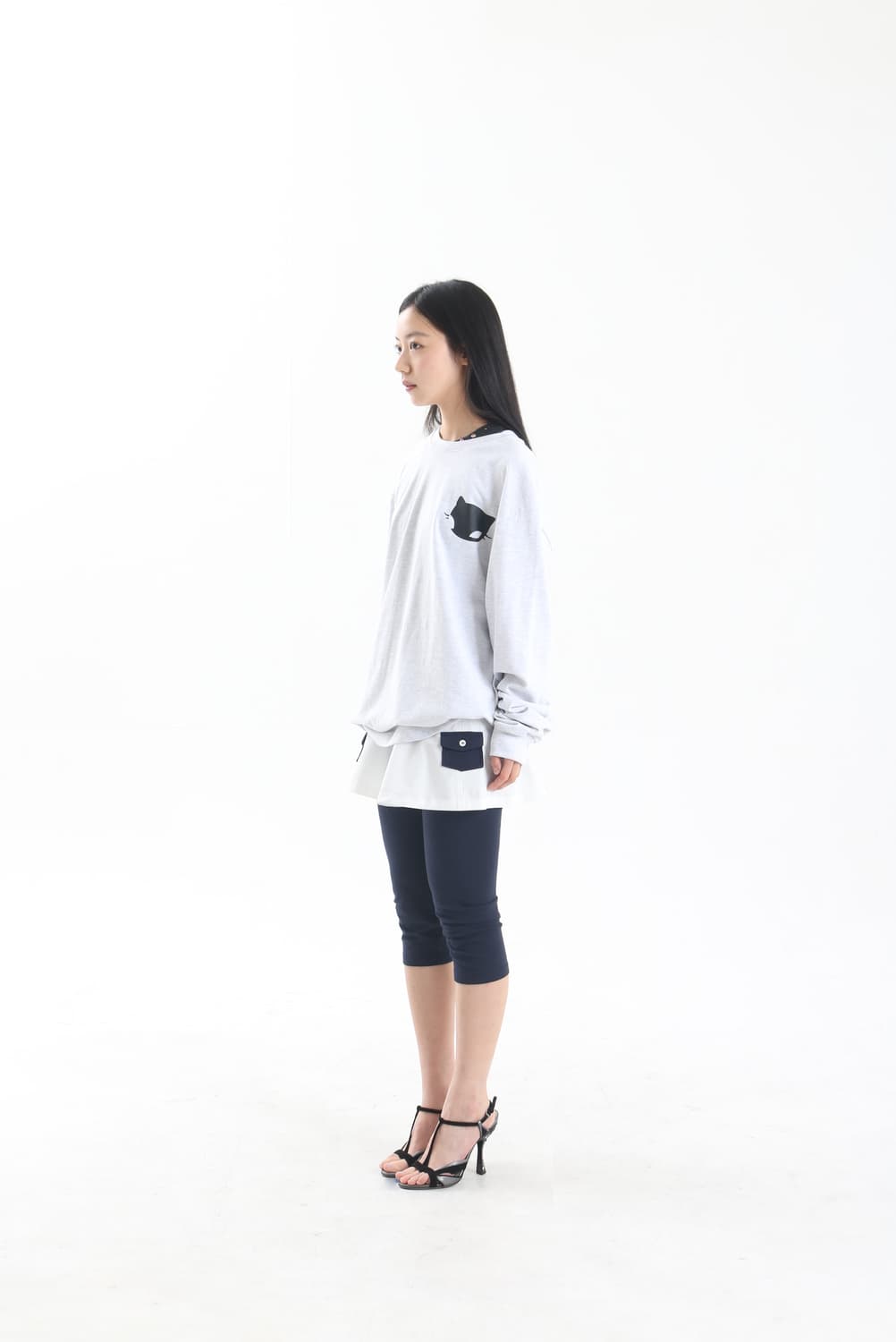 나비버스 Cherry Long Sleeve Top_Light Grey 상품이미지3