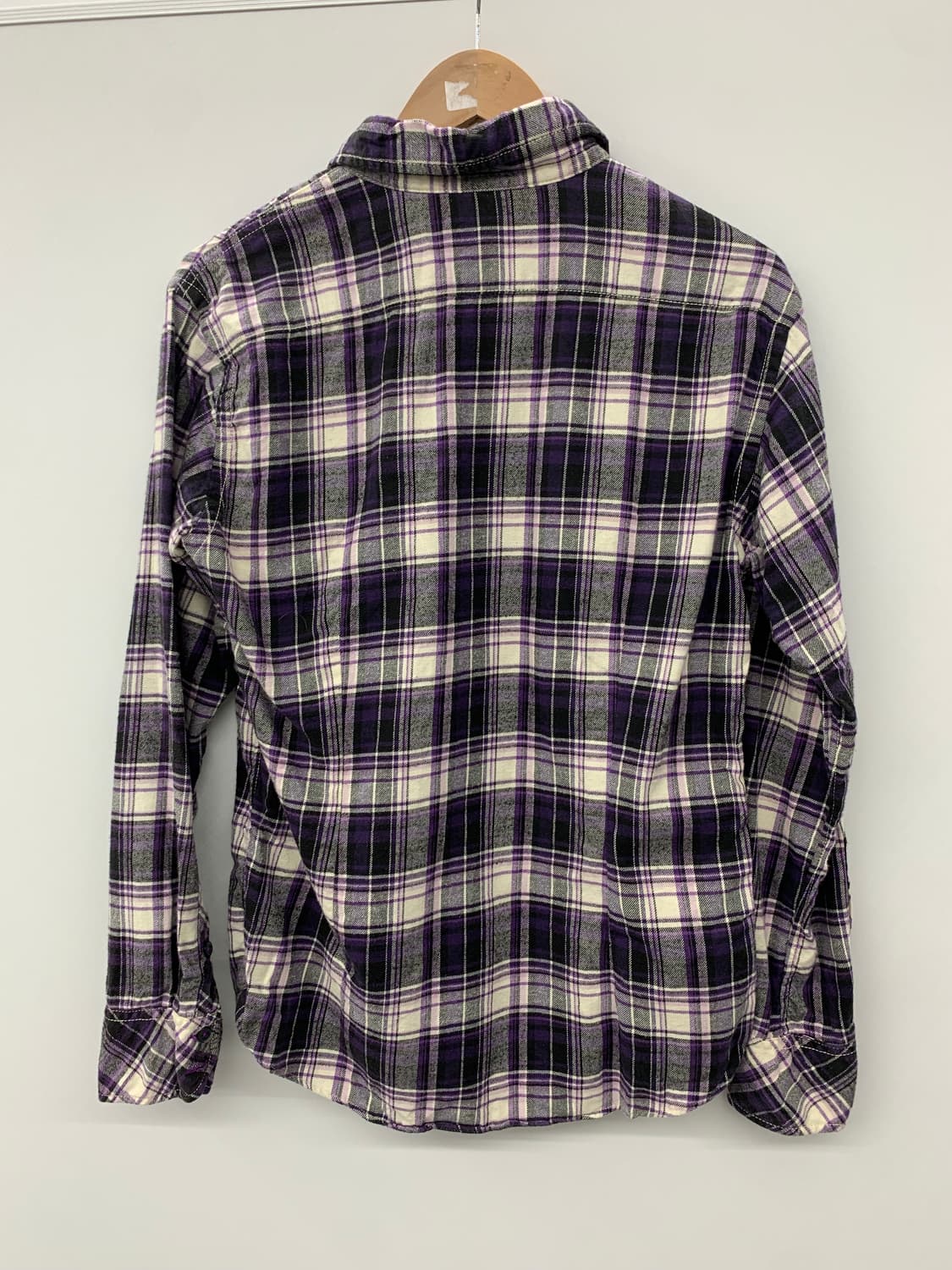 버버리 블랙라벨 퍼플 체크 셔츠(하단로고) 상품이미지3