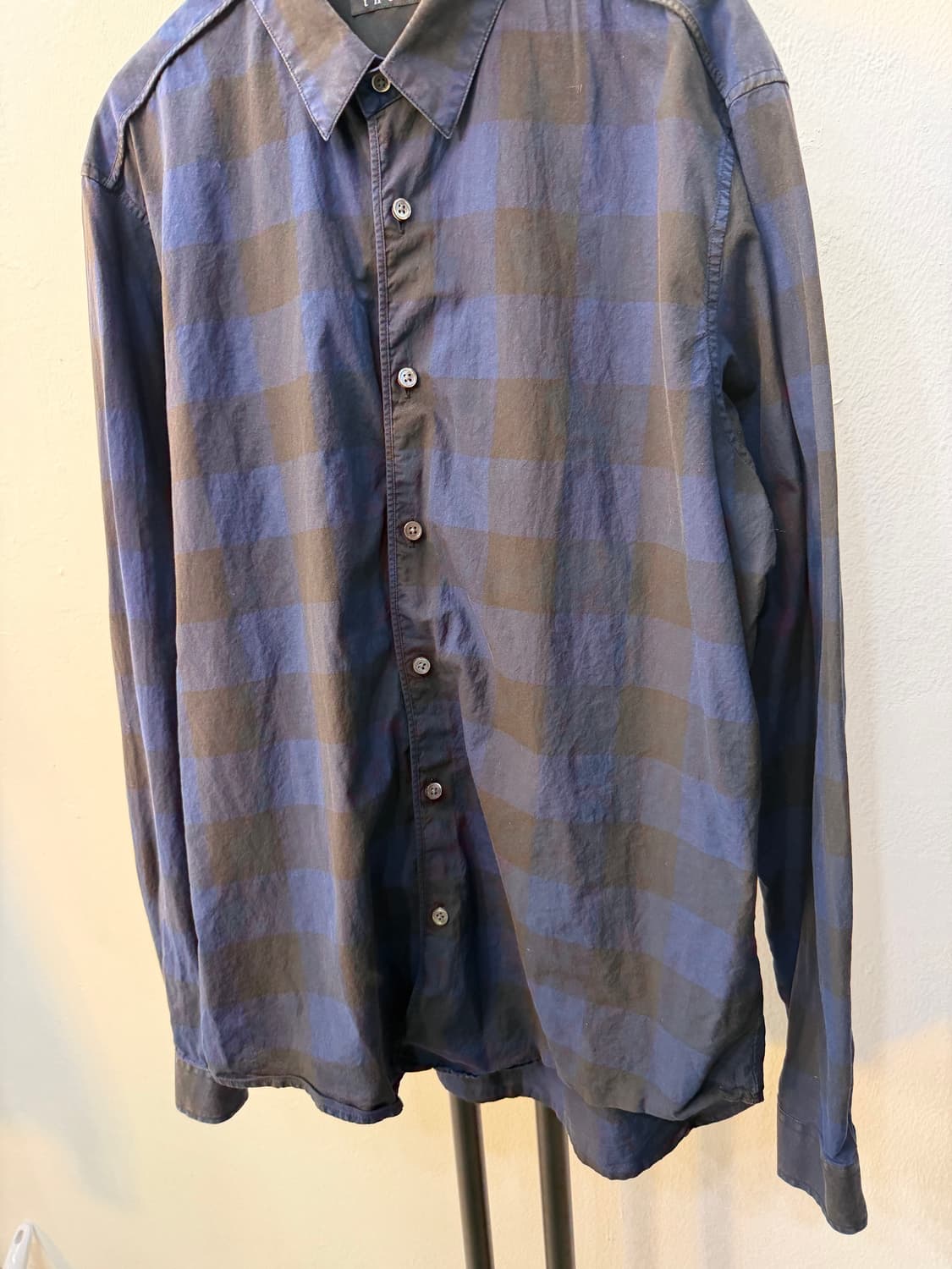 정품) theory 띠어리 남성 체크셔츠 L 상품이미지3