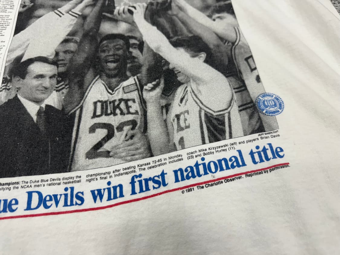 1991 Duke 코치 90s 반팔티셔츠 상품이미지2