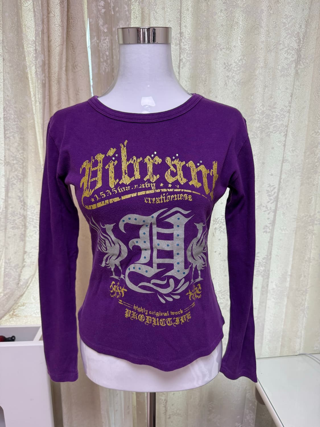 Vintage glitter lettering T 상품이미지1