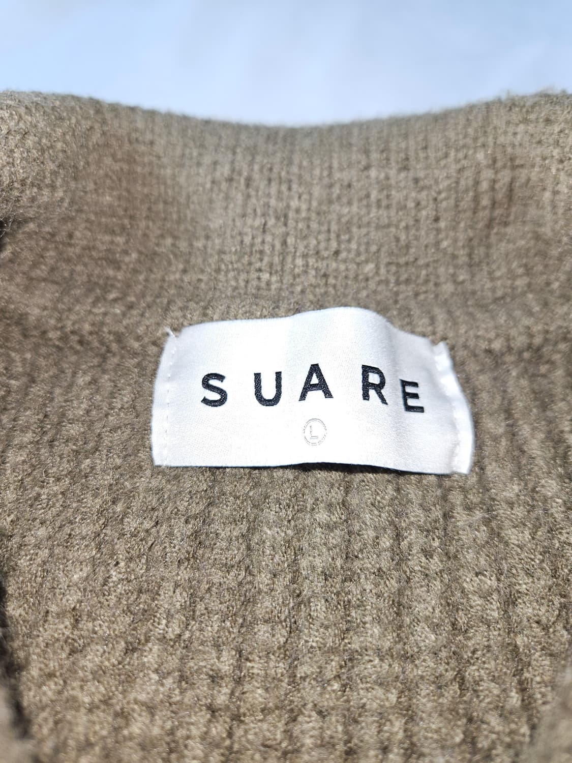 수아레 투웨이 카라 집업 헤비니트 가디건 L 상품이미지2