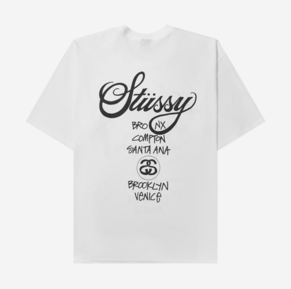 스투시 월드투어 티셔츠 화이트 2024,2025 상품이미지2