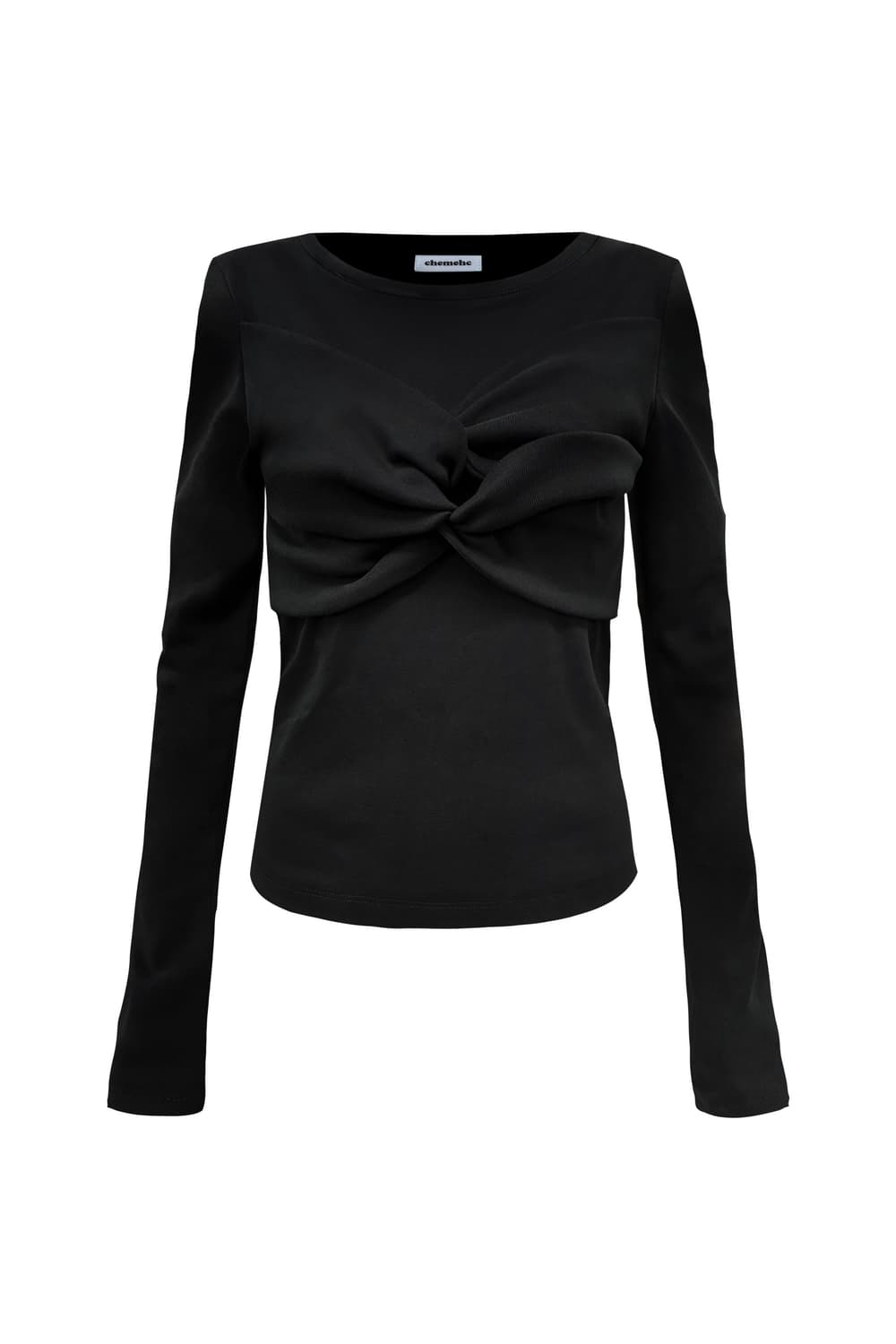 체메씨 KNOT LONG SLEEVE TEE (BLACK) 상품이미지1