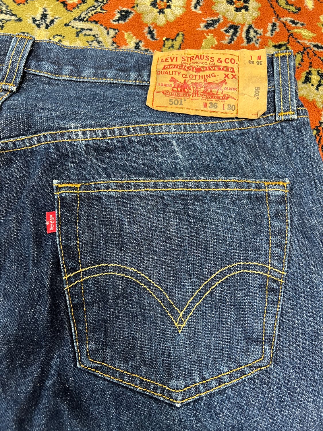 [36] 리바이스 빈티지 501 진청 데님 팬츠 상품이미지4