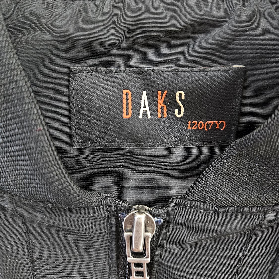 [120(7Y)] 닥스 키즈 블랙 항공 점퍼  0114YH1 상품이미지3