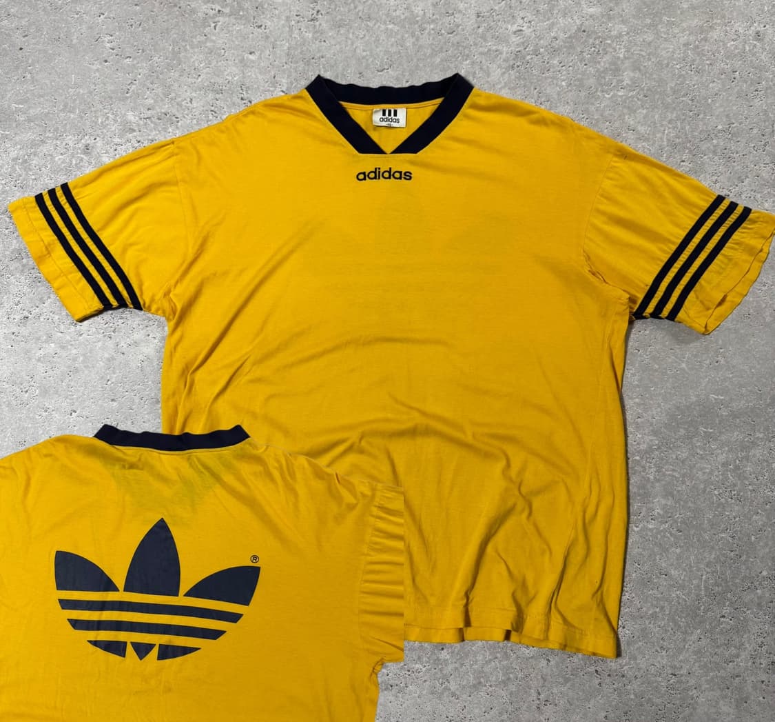 2XL 아디다스 빅로고 올드스쿨 90s 면 반팔 티 병아리 상품이미지1