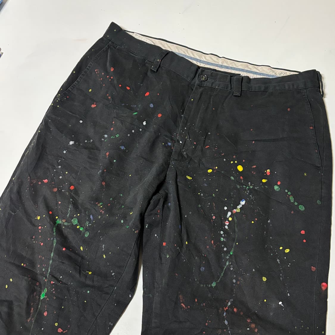 폴로 블랙 페인팅 치노 팬츠 36 상품이미지1