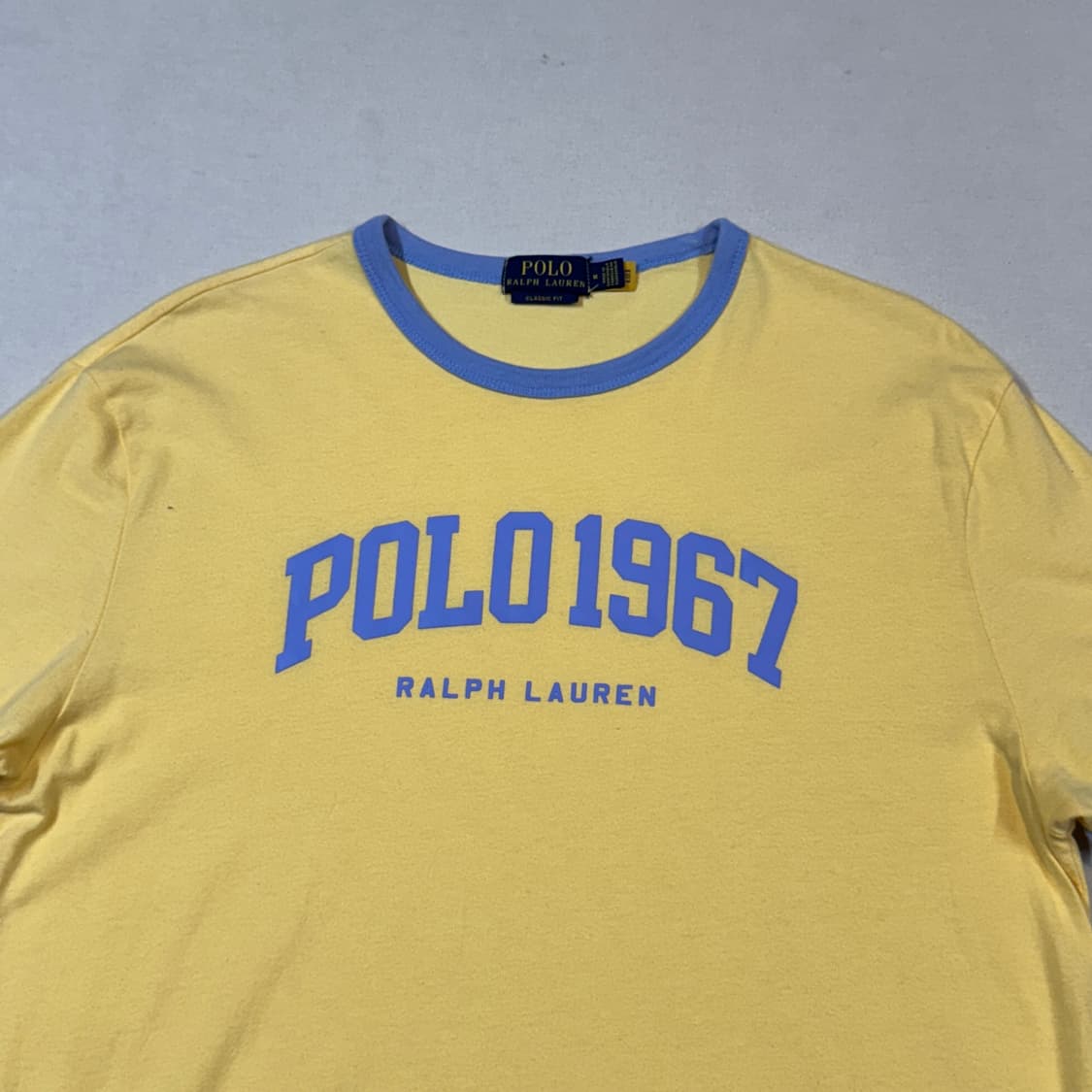 M) 폴로 랄프로렌 1967 링거티 반팔 티셔츠 옐로우 신형 상품이미지3