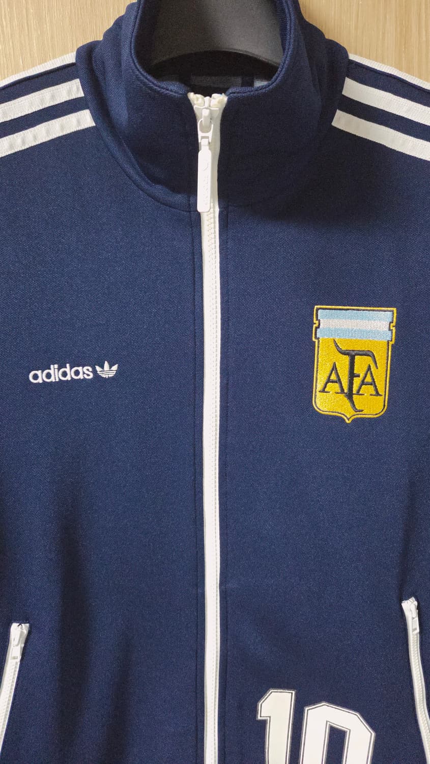 (착샷) 아디다스 아르헨티나 져지 트랙탑 메시 마라도나 상품이미지4