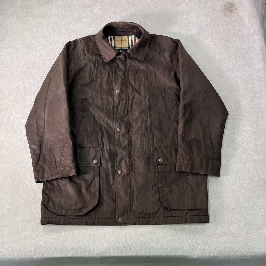 100 버버리 90s 왁스 자켓 상품이미지2