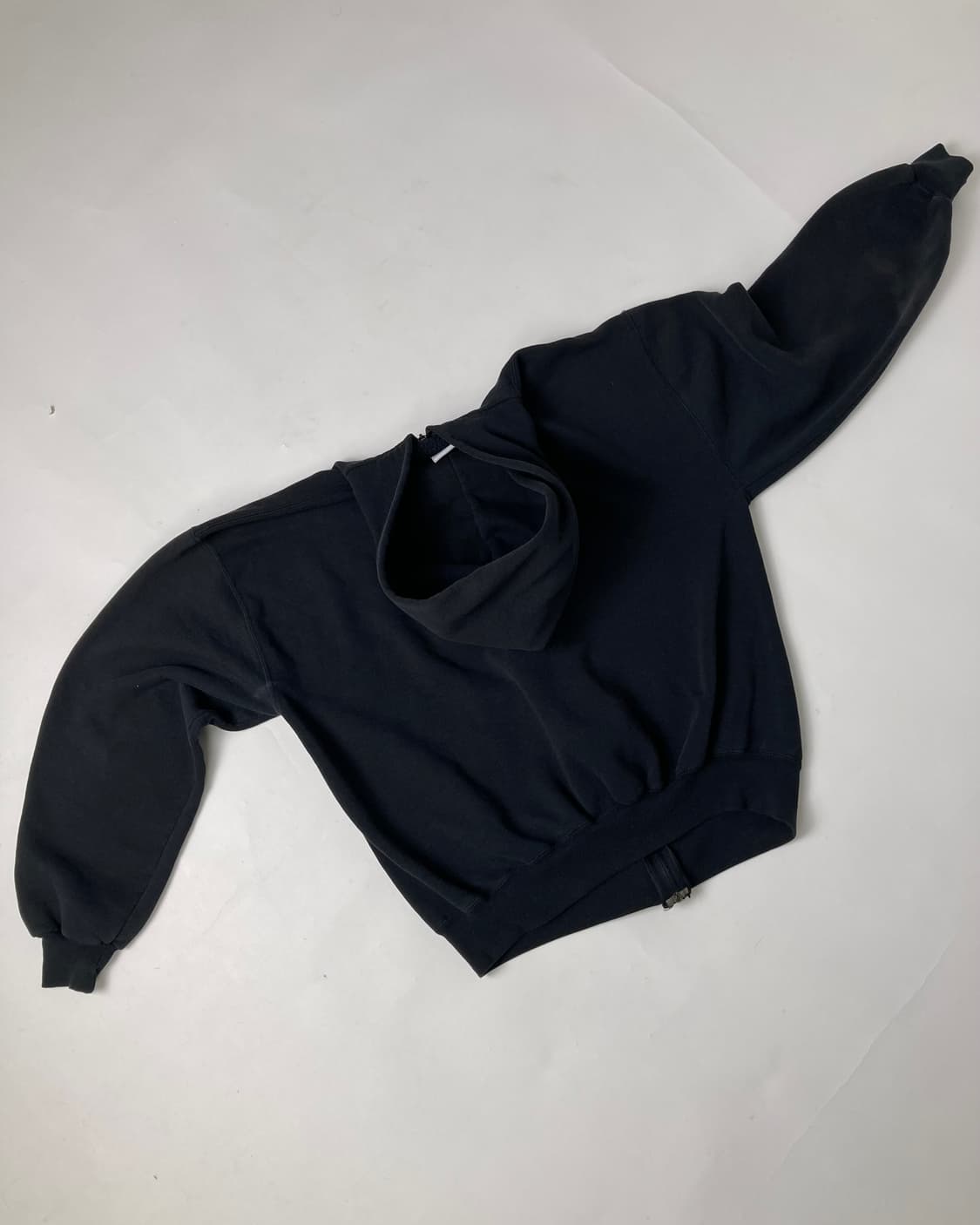90s Russell Zip Up Hoodie (black) 상품이미지2
