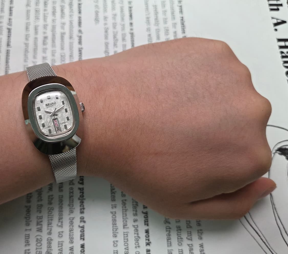 레어] 빈티지 세이코 하이비트 화이트 눈송이판 여성용 브레이슬릿 ver. 상품이미지10