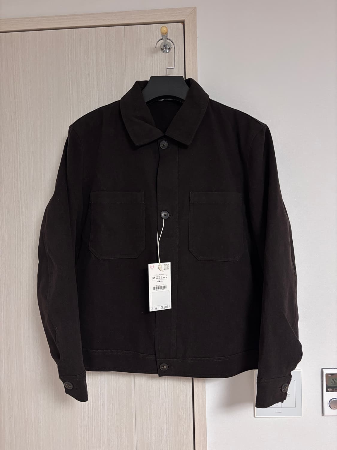 새상품) M 자라 누빔 오버셔츠 다크 브라운 상품이미지3