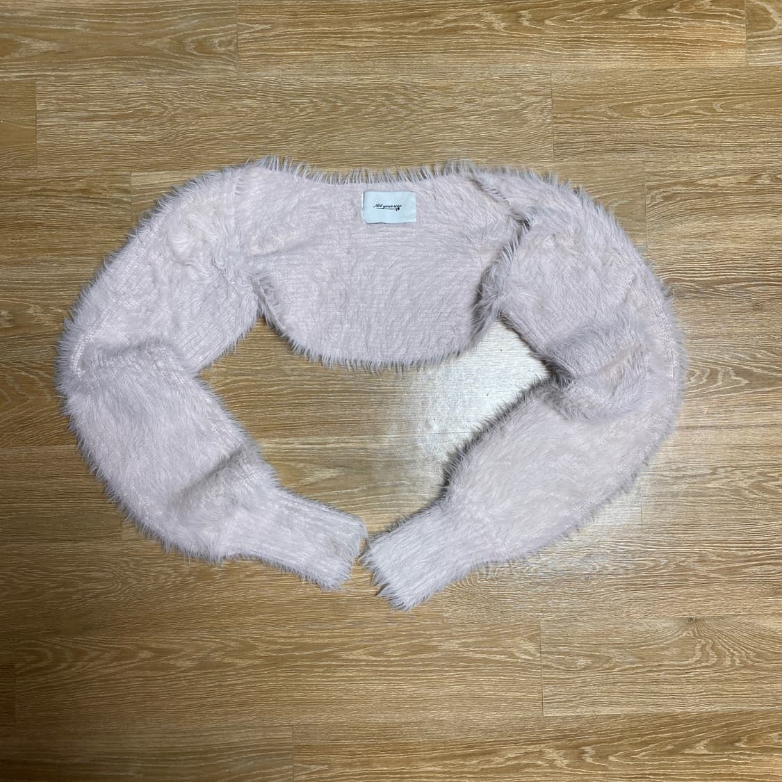 낫유어로즈 소프트 에피 볼레로 세트 핑크 니트 퍼 가디건 상품이미지2