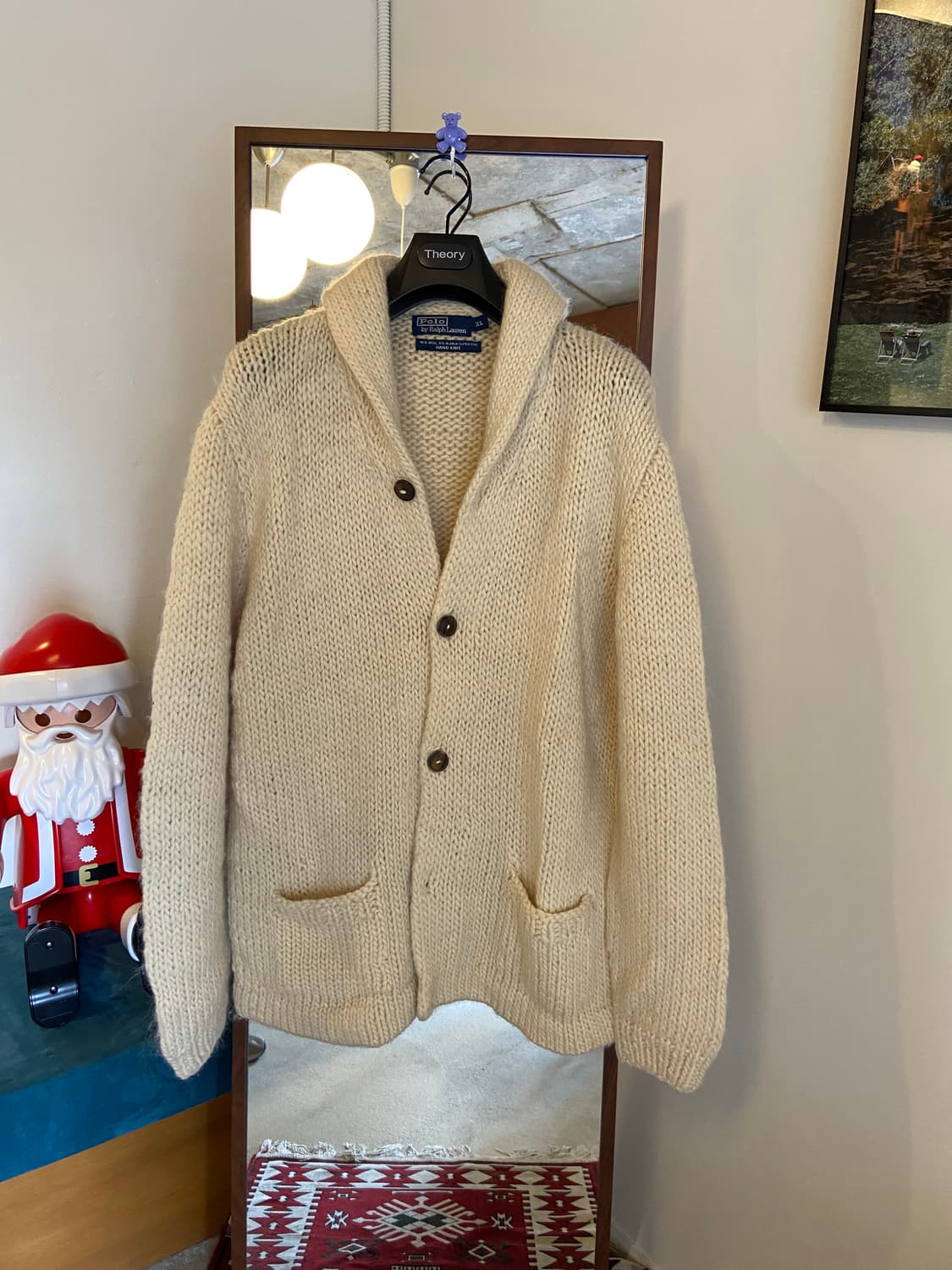 폴로 랄프로렌 아이보리 숄카라 니트 가디건 상품이미지2