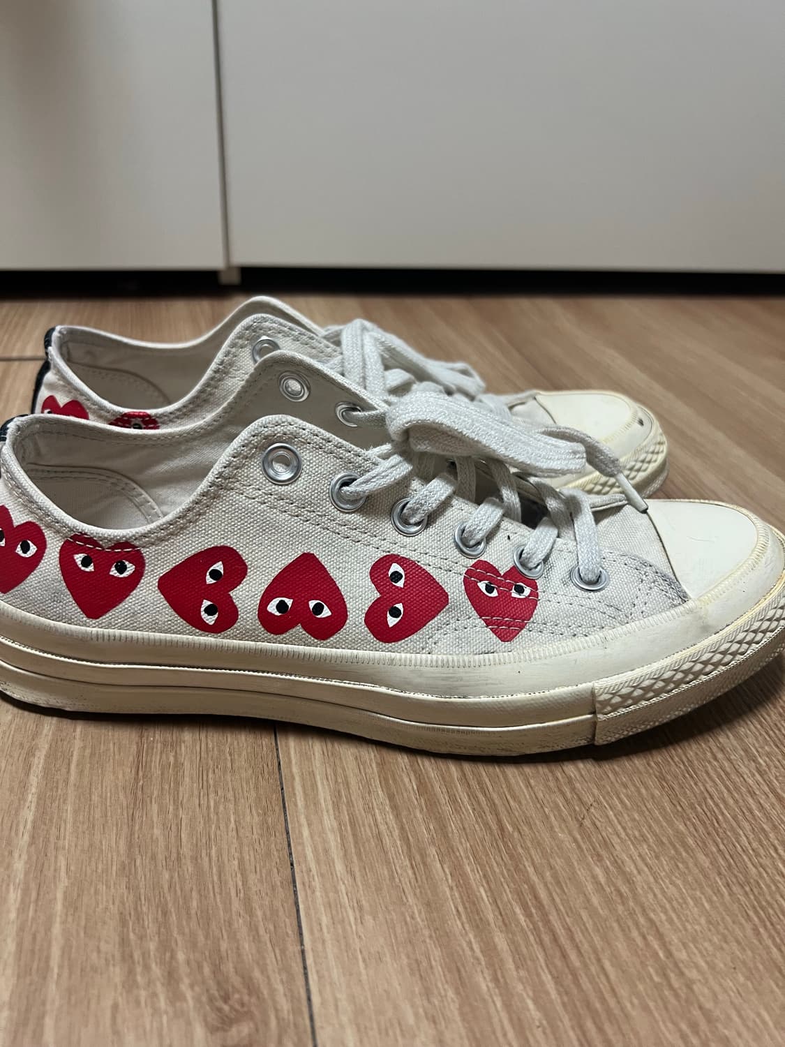 꼼데 컨버스 척테일러 로우 화이트 상품이미지4