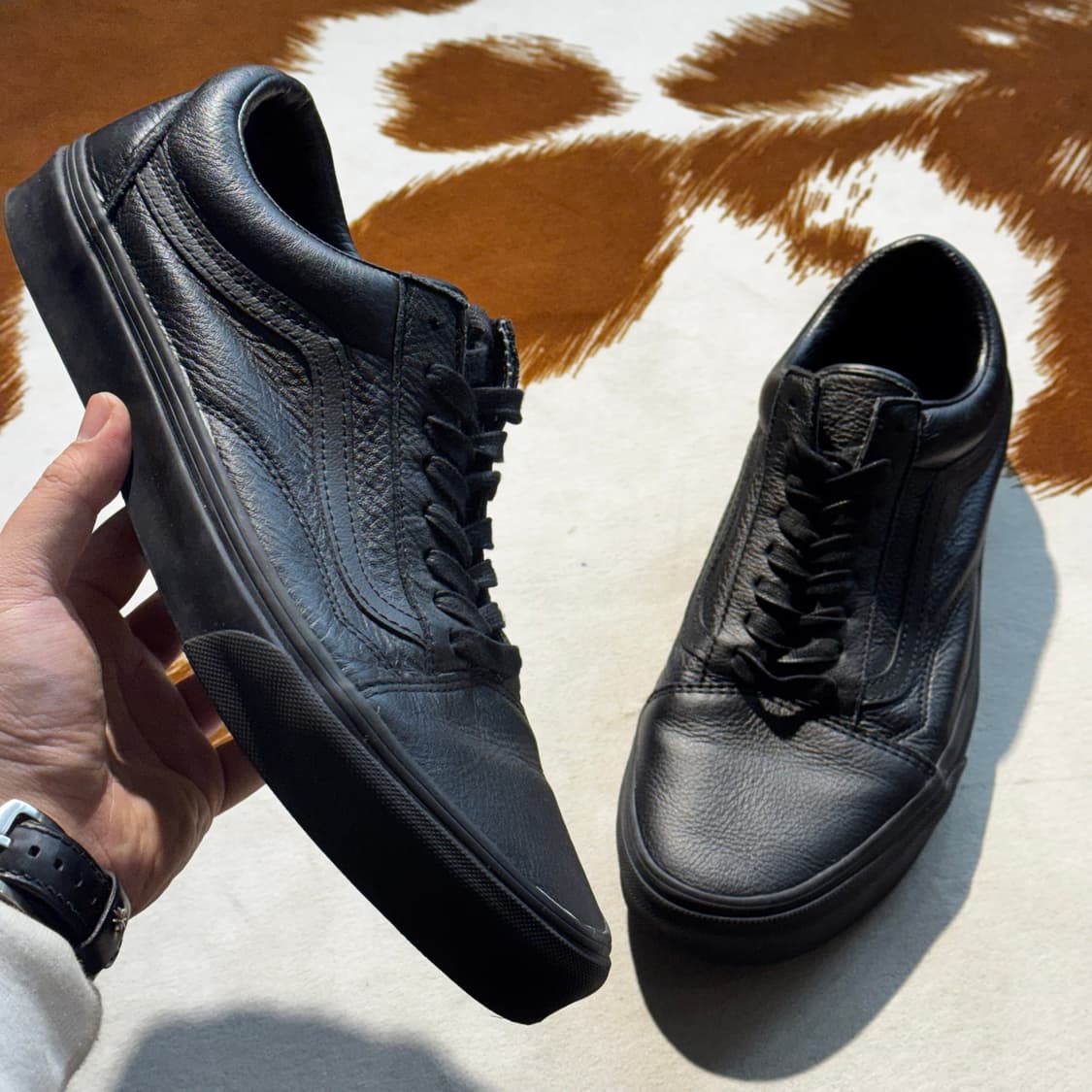 반스 올드스쿨 레더 블랙 (295) 상품이미지1