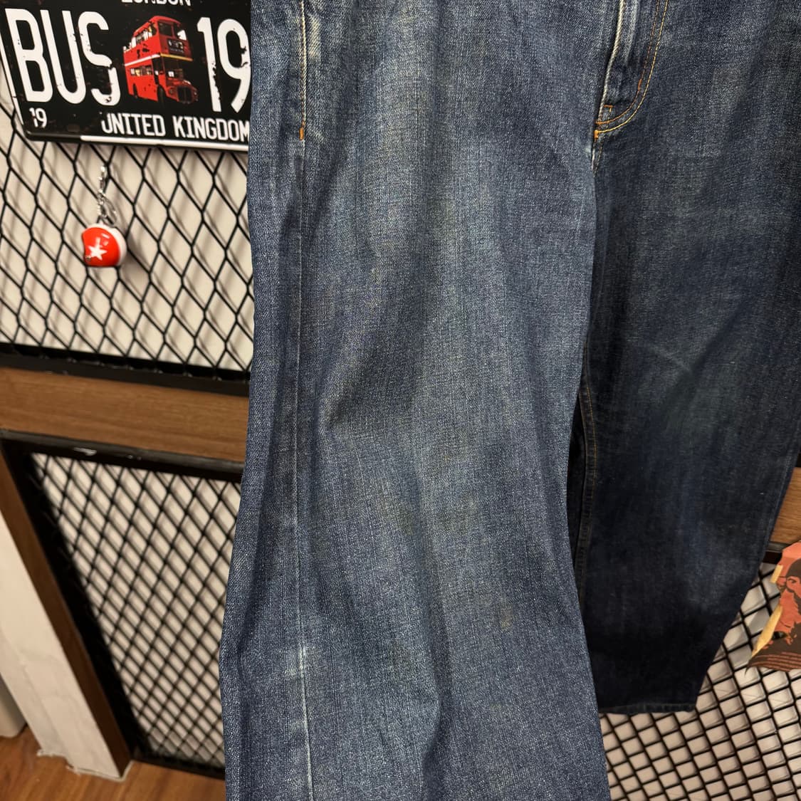 타미힐피거 데님 팬츠 후면 레터링 빅 로고 포인트 중청 상품이미지8