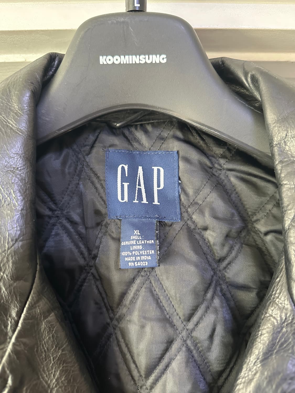 [XL] 올드갭 레더 카코트 블랙 상품이미지3