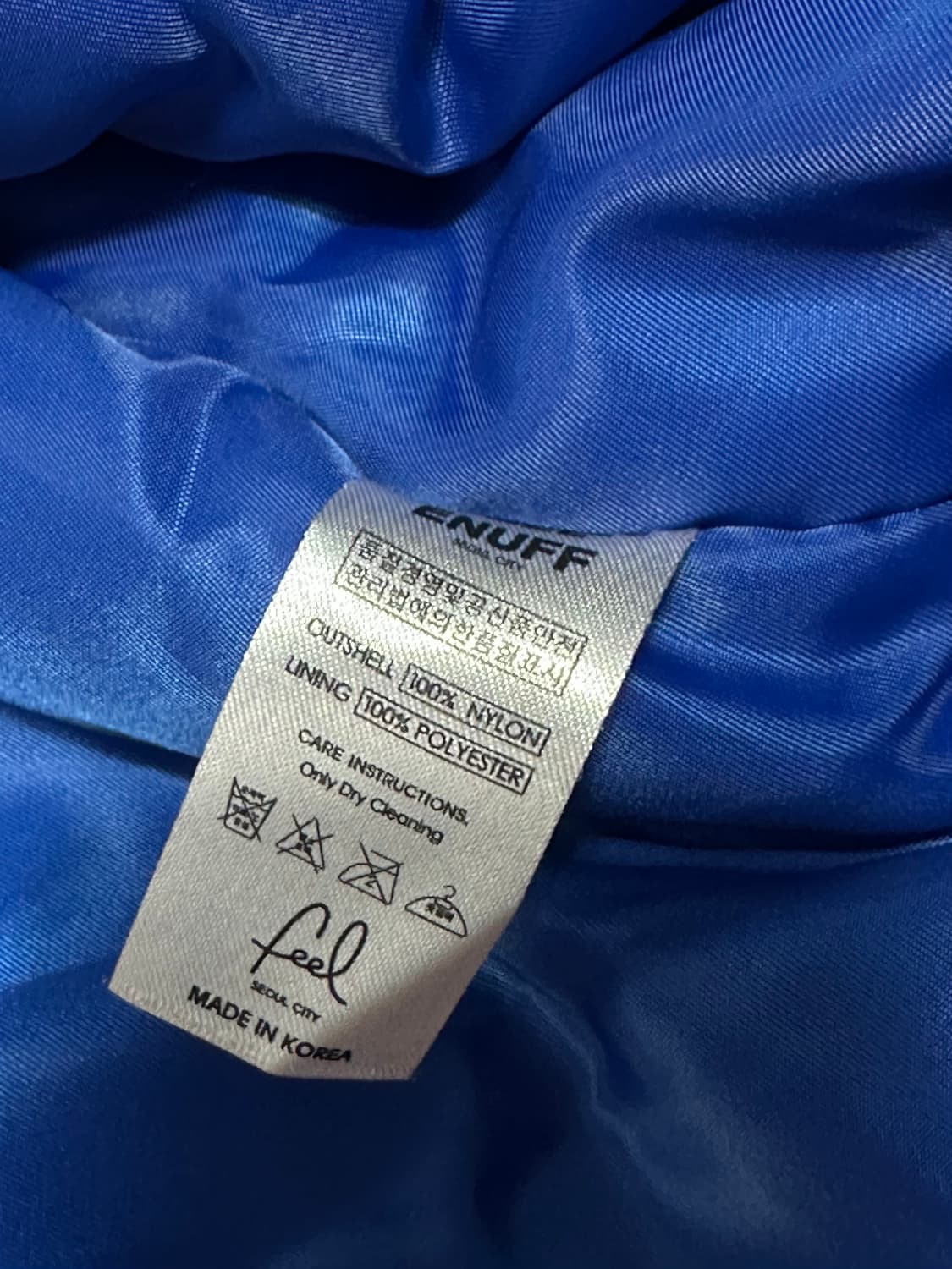 FEEL ENUFF 블랙 봄버 자켓 L 상품이미지6