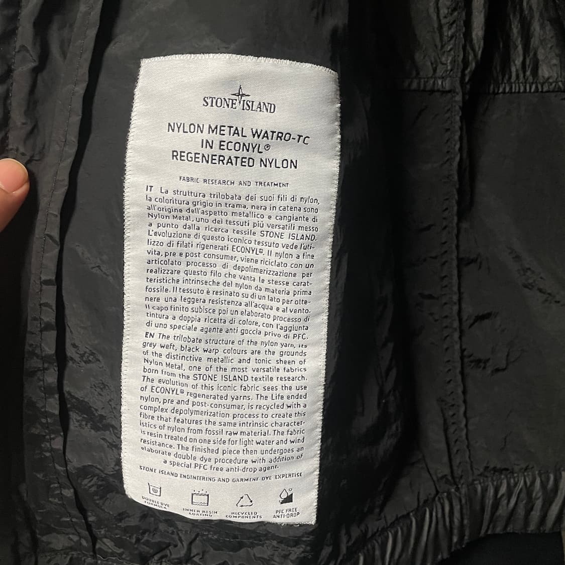 (당일 출고) 스톤아일랜드 나일론 메탈 와트로-TC 후드자켓(블랙L) 상품이미지4