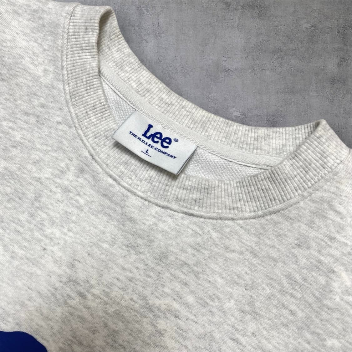 리 Lee 멜란지 빅로고 프린팅 맨투맨 L 상품이미지3