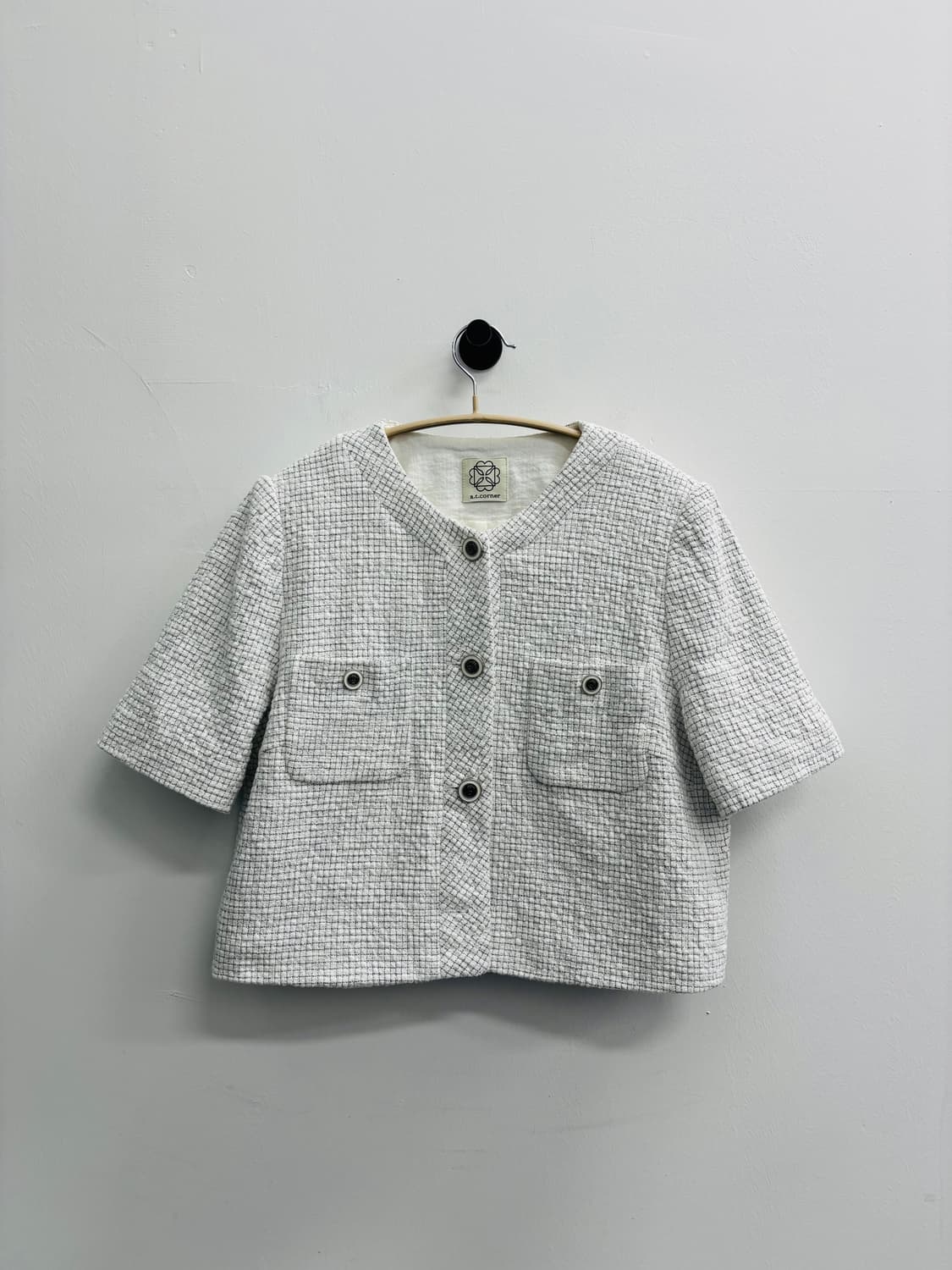 앳코너(a.t.corner) 코튼 블렌드 반팔 트위드 자켓 상품이미지2