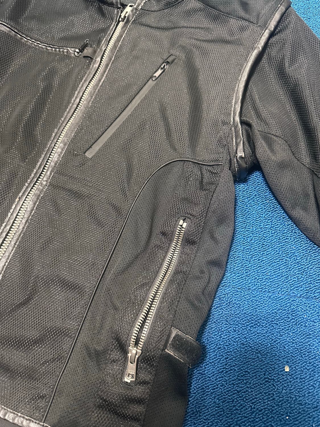leather line point mesh jacket 상품이미지6